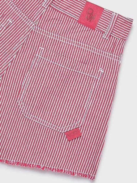 Mayoral Pantalon Corto Rayas Tejanas 26-06205-055 Cereza [5]