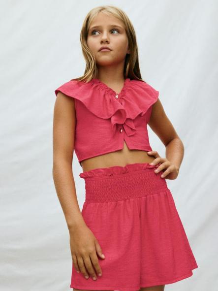 Mayoral Conjunto Short Volantes 26-06207-078 Coral