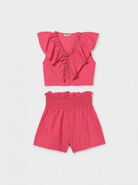 Mayoral Conjunto Short Volantes 26-06207-078 Coral [3]