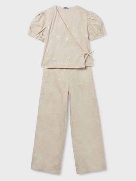 Mayoral Conjunto Pantalón Largo Bordado 26-06559-022 Arena [3]