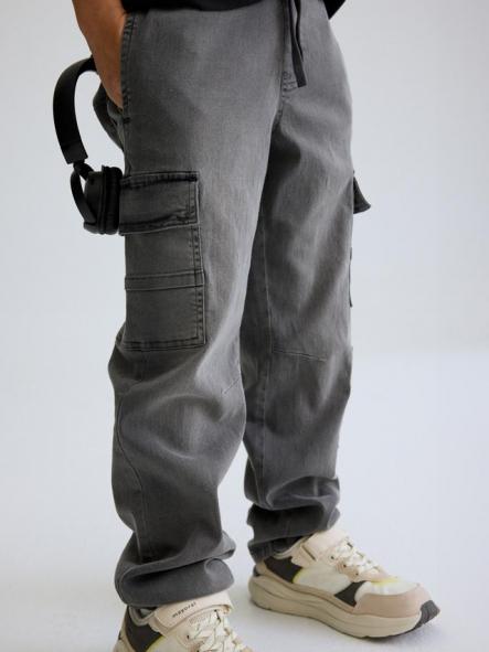 Mayoral Pantalon Denim Jogger Cargo 26-06570-016 Gris Medio [1]