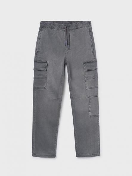 Mayoral Pantalon Denim Jogger Cargo 26-06570-016 Gris Medio [2]