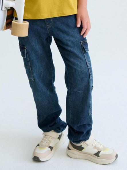 Mayoral Pantalon Denim Jogger Cargo 26-06570-017 Oscuro [1]