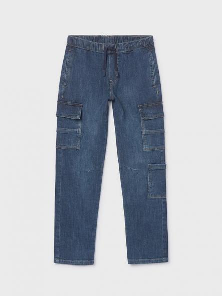 Mayoral Pantalon Denim Jogger Cargo 26-06570-017 Oscuro [3]