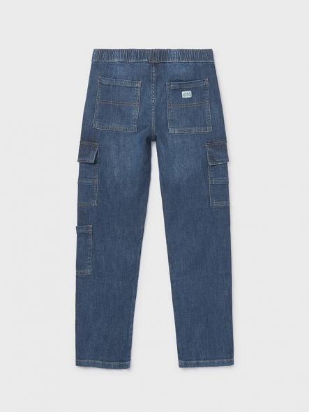 Mayoral Pantalon Denim Jogger Cargo 26-06570-017 Oscuro [4]