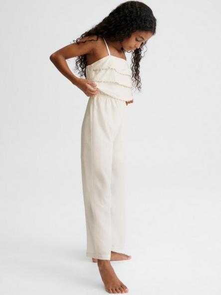 Mayoral Mono Largo Volantes 26-06873-078 Hueso