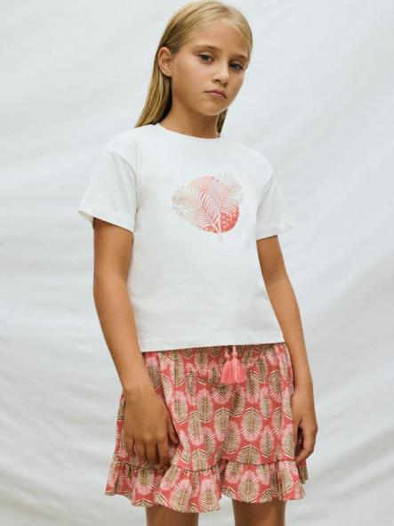 Mayoral Falda Estampada  26-06901-028 Coral