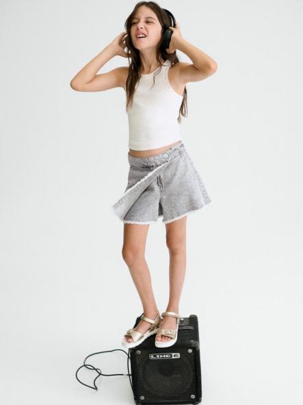 Mayoral Falda Pantalon Tejana 26-06903-039 Gris