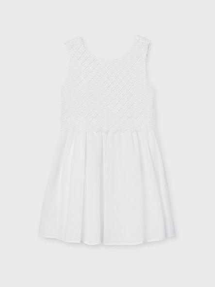 Mayoral Vestido Combinado Guipur 26-06905-056 Nata [3]