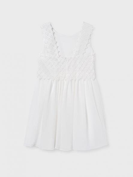 Mayoral Vestido Combinado Guipur 26-06905-056 Nata [4]