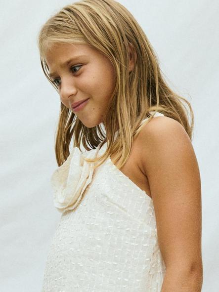 Mayoral Vestido Flor 26-06909-068 Garbanzo [1]