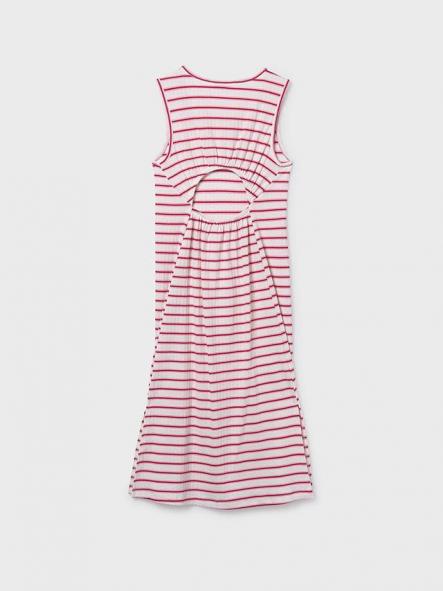 Mayoral Vestido Rayas Midi 26-06914-076 Blanco-Cereza [4]