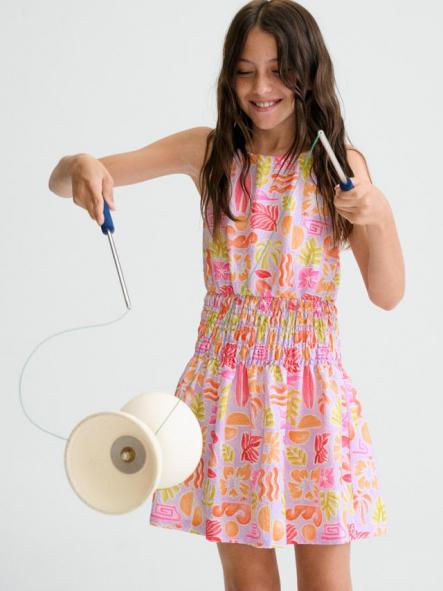 Mayoral Vestido Estampado Tirantes 26-06917-047 Lilac