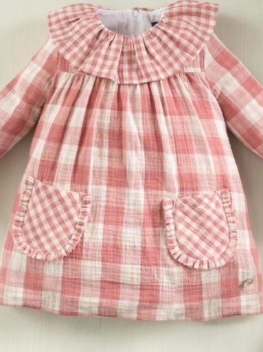 Basmarti  Vestido  Vichy Rosa Empolvado 23211