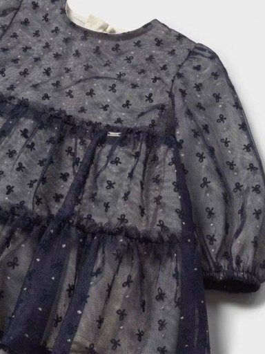Mayoral Vestido Tul Flocado 15-02907-081 Marino [2]