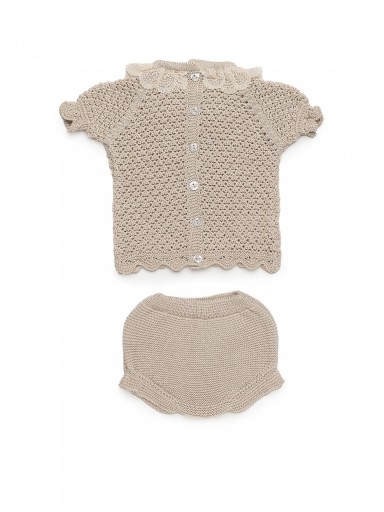 Juliana Vistiendo Bebés Conjunto Bebe niña jersey manga corta Volante braguita Punto 26059 [2]