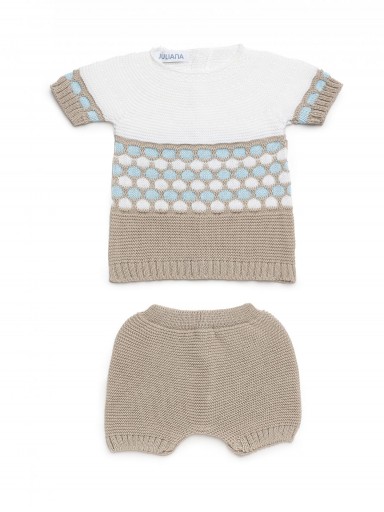 Juliana Vistiendo Bebés Conjunto 2  Piezas Pantalon Lin Cenefa "Canela" 26068 [1]