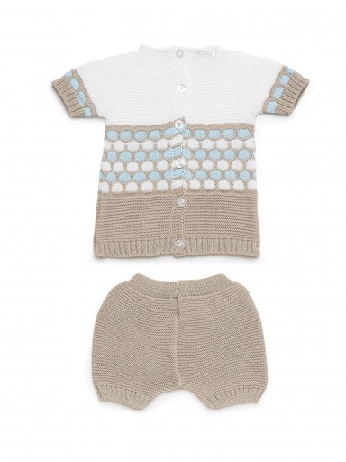 Juliana Vistiendo Bebés Conjunto 2  Piezas Pantalon Lin Cenefa "Canela" 26068 [2]
