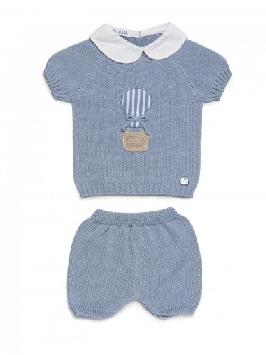 Juliana Vistiendo Bebés Conjunto Punto Pantalón Globo "Melocotón" 26073 [1]