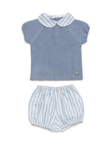 Juliana Vistiendo Bebés Conjunto 2  Piezas Pantalón Tela Rayada "Limonada" 26076 [1]