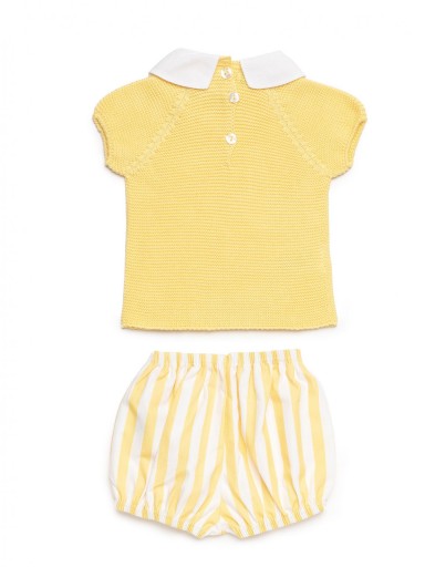 Juliana Vistiendo Bebés Conjunto 2  Piezas Pantalon Tela Rayada "Limón" 26079 [2]