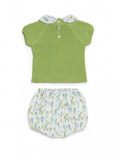 Juliana Vistiendo Bebés Conjunto 2  Piezas Pantalón Tela Caballitos Mar "Lima" 26081 [2]