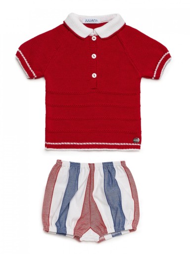 Juliana Vistiendo Bebés Conjunto 2  Piezas Pantalón Tela Rayada "Sandia" 26082 [1]