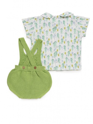 Juliana Vistiendo Bebés Peto Punto Trenzas Camisa Caballitos de Mar "Lima" 26115 [2]