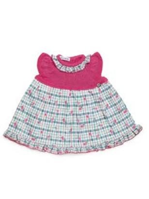 Juliana Vistiendo Bebés Vestido Cuerpo Punto Fresa Falda Tela  Cuadros "Cereza" 26126 [1]