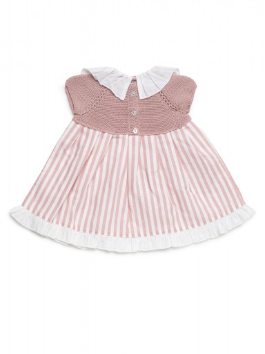 Juliana Vistiendo Bebés Vestido Cuerpo Punto Maquillaje Falda Tela Rayada "Limonada" 26133 [2]