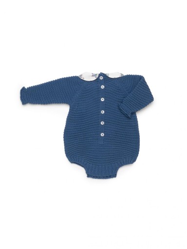 Juliana Vistiendo Bebés Pelele Punto Azul Delantero Zorrito cuello Estampado Zorritos "Sigilo" 26633 [2]