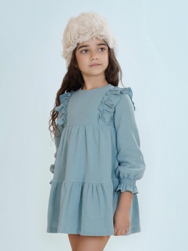 Vera By Nekenia Vestido Infantil Cortes Azul "Luz" 26IV12 [0]