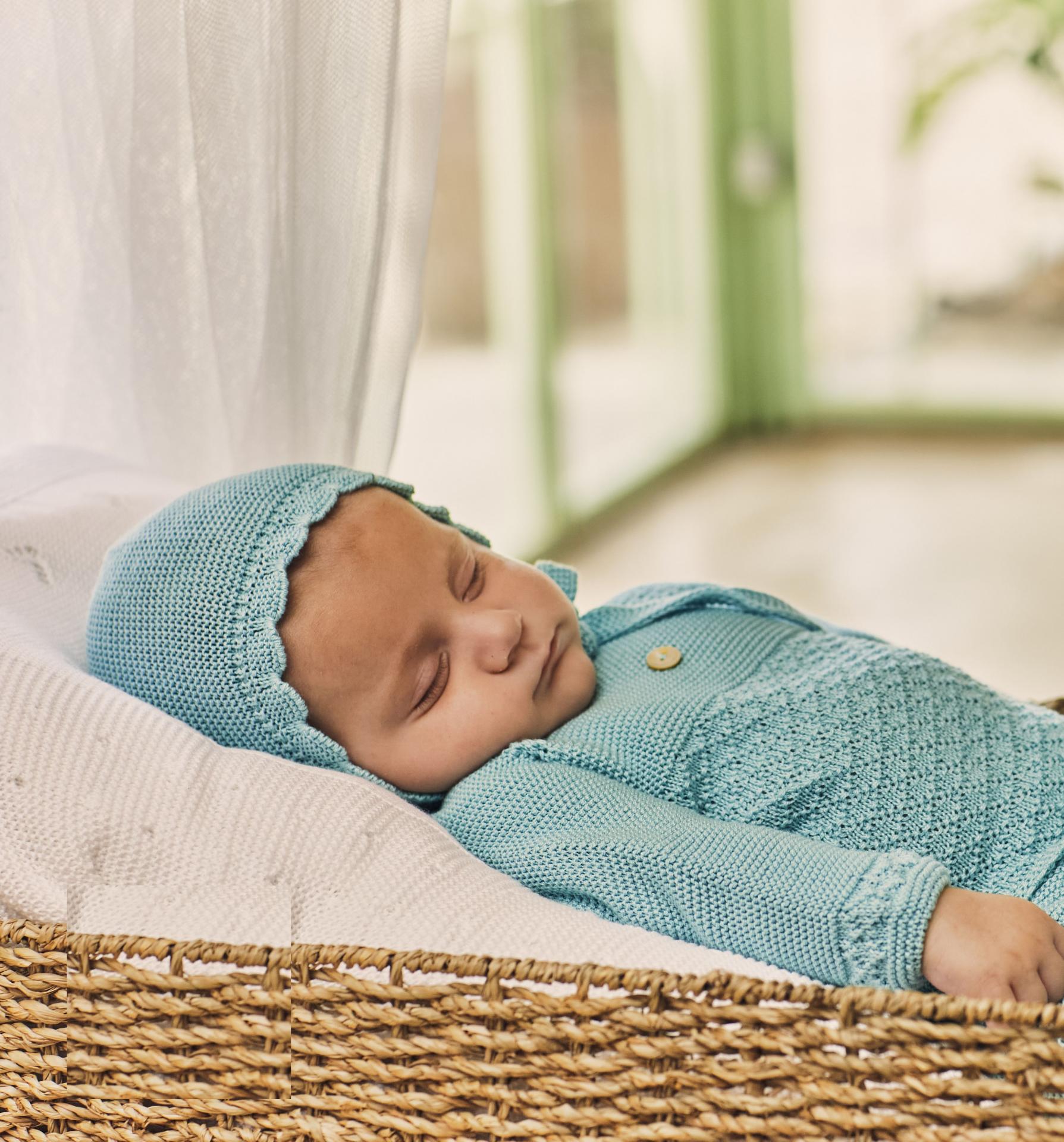 Juliana Vistiendo Bebés Conjunto Punto 3p Rombos Botones "Helado" 26032