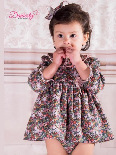 Daniesty Jesusito Vestido y Braguita Estampado Flores  Familia Azucena 001 [0]