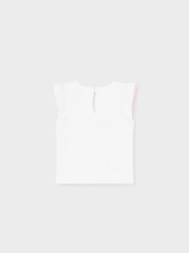 Mayoral camiseta combinada tul bebé  24-01005-038 Blanco-dalia [2]