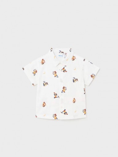 Mayoral camisa estampada bebé 24-01112-082 Blanco-Banana  [2]