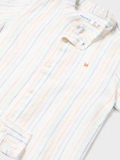 Mayoral camisa cuello mao lino bebé 24-01113-085 Multicolor  [2]