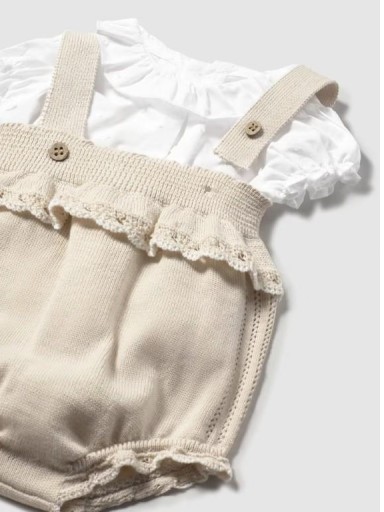 Mayoral Conjunto peto tricot y blusa 25-01661-041 Piedra [2]