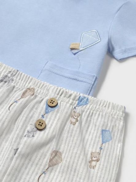 Mayoral Conjunto pantalón corto estampado y camiseta 25-01202-037 Cielo [2]