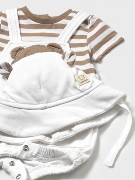 Mayoral Pelele peto simulado osito con gorro 25-01606-010 Muffin [2]