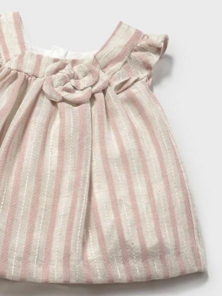 Mayoral Vestido con cubrepañal rayas 25-01858-024 Rosa Baby [2]
