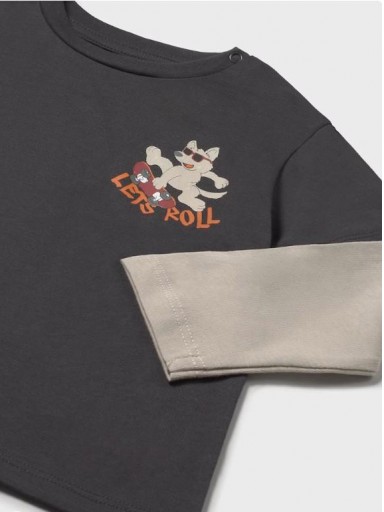 Mayoral Camiseta M/L doble manga  15-02062-094 Sombra [2]