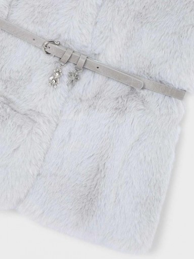 Mayoral Chaleco Pelo Cinturón 15-04315-091 Plata [2]