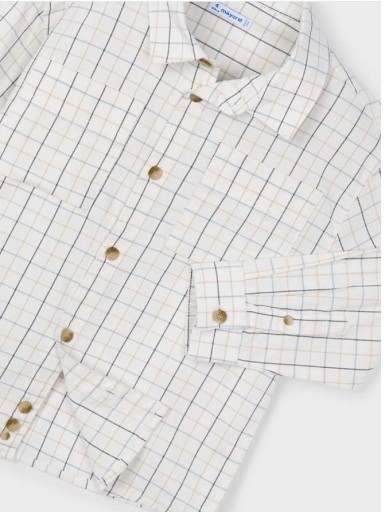 Mayoral Camisa M/L Cuadros 15-04128-034 Nata [2]