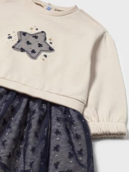 Mayoral Vestido Combinado tul 15-02912-042 Arena [2]