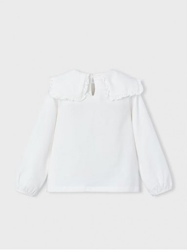 Mayoral Blusa Punto Cuello Volantes 15-04134-033 Nata [2]
