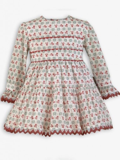 Miranda Vestido Infantil Ceremonia Estampado Geométrico Puntilla "Evolett" 0256/V [3]
