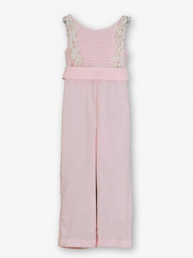 Miranda Mono Niña Sin Mangas Pantalón Largo Rosa "Hortensia" 0325/M [3]