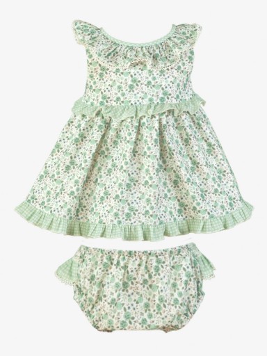 Miranda vestido Bebe Braguita Estampado Flores Verde "Amaranta" 0036/VB [2]