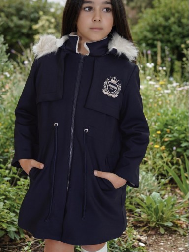 Nekenia Chaqueton Infantil  Pelo Blanco Capucha Marino "Bruma" 2611705 [1]
